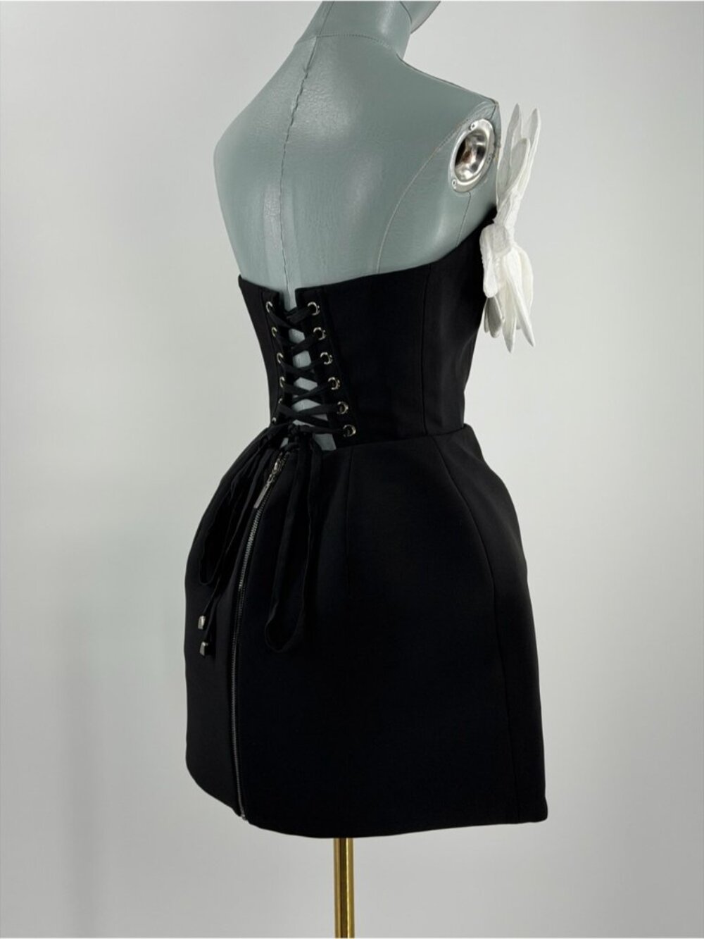 🆕 BRONX & BANCO 🧿 NWOT Jasmine Maraya Black & White Mini Dress, Sz XS US 2 - Picture 8 of 15